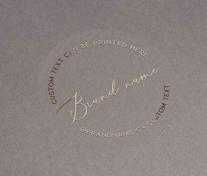 Calligraphy text personalised business name sticker