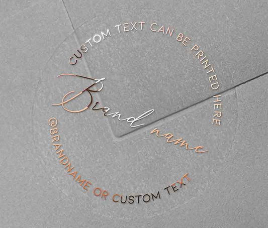 Calligraphy text personalised business name sticker