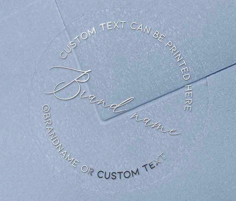 Calligraphy text personalised business name sticker