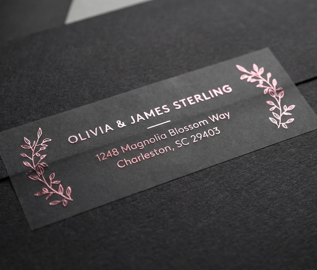 Return Address Labels - Laurel Leaf Wedding - Real Foil, 30pcs