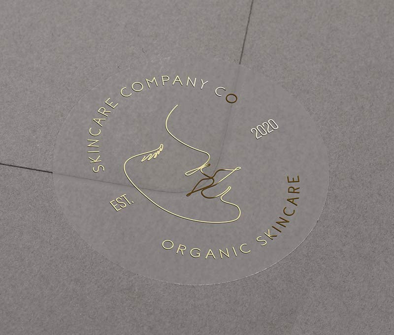 Skincare Business packaging stickers with personalized text