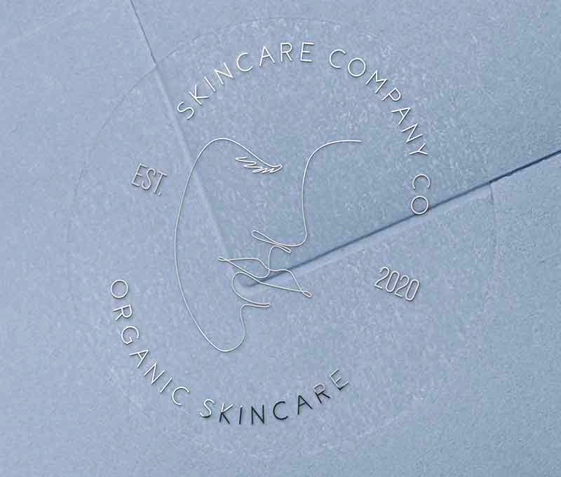 Skincare Business packaging stickers with personalized text