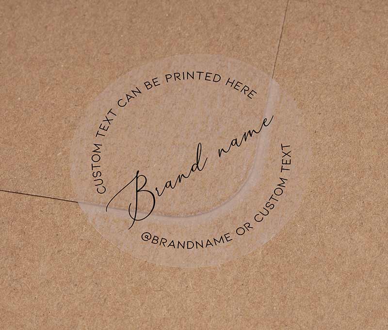 Calligraphy text personalised business name sticker