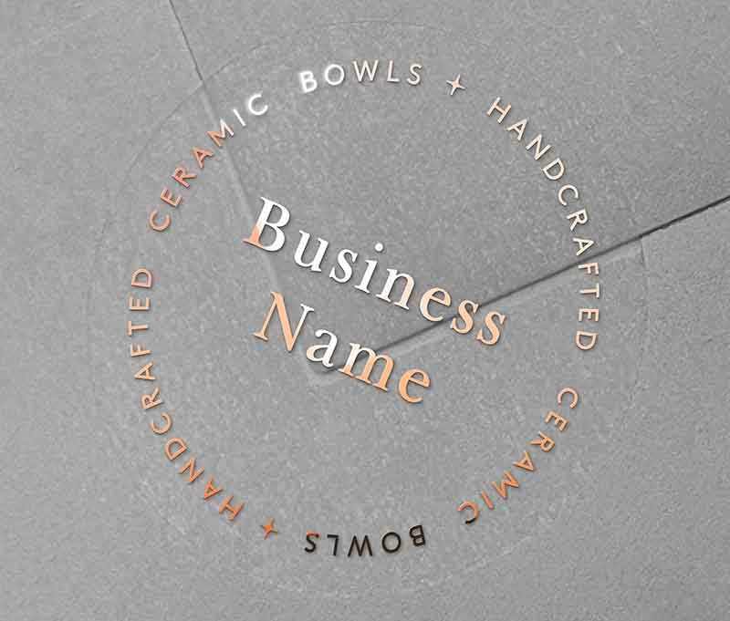 Classic personalised business name sticker