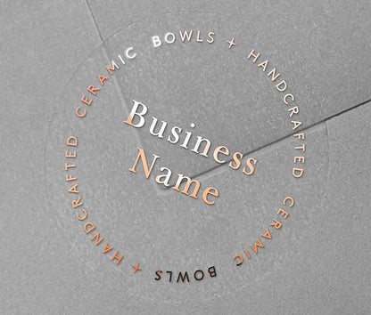 Classic personalised business name sticker