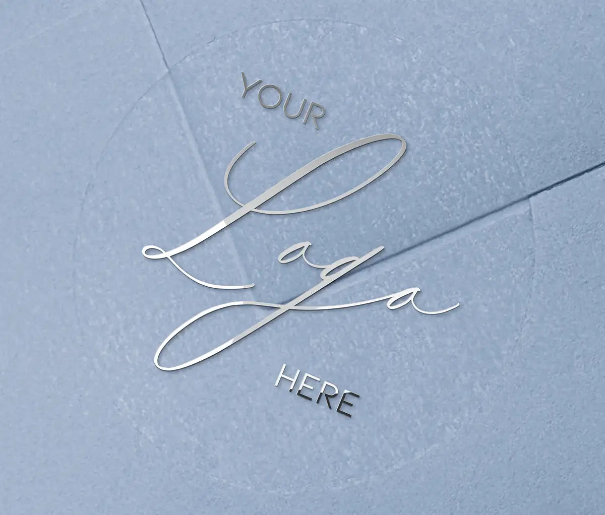 Silver foil printed custom business logo on clear round sticker