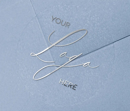 Silver foil printed custom business logo on clear round sticker