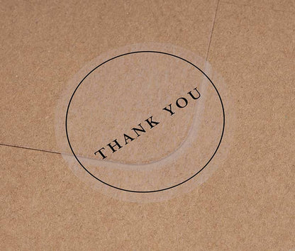 Foiled thank you stickers