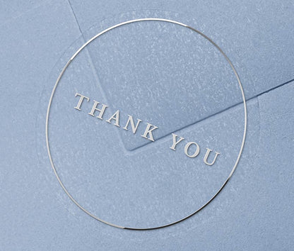 Foiled thank you stickers