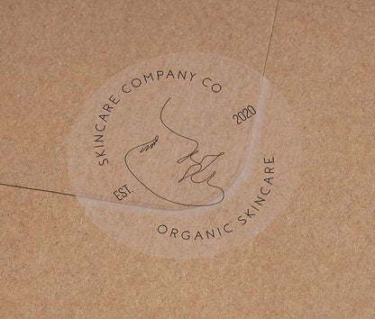 Skincare Business packaging stickers with personalized text