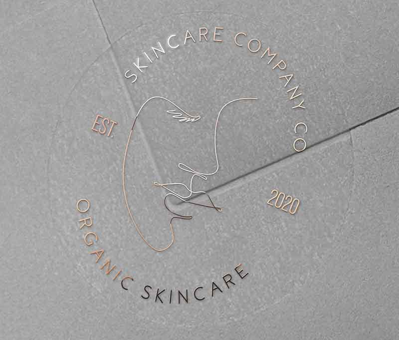 Skincare Business packaging stickers with personalized text