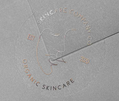Skincare Business packaging stickers with personalized text