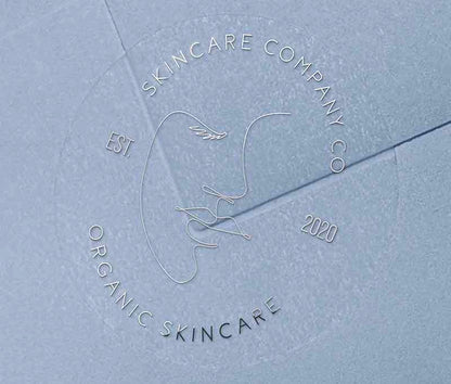 Skincare Business packaging stickers with personalized text